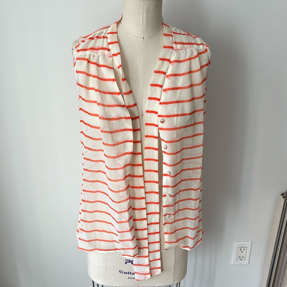 Banana Republic Semi Sheer Striped Blouse